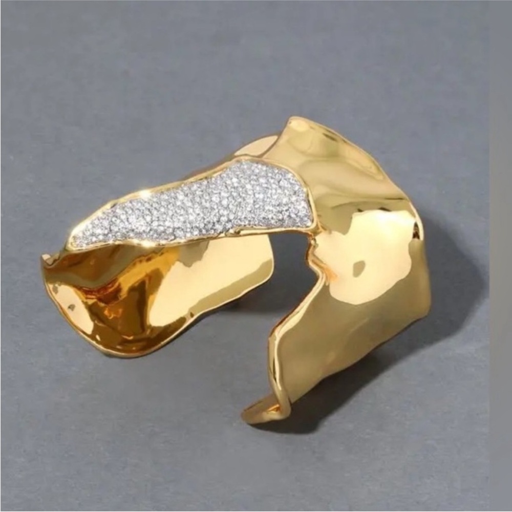ALEXIS BITTAR • Solanales Gold Hidden Diamond Treasure Cuff Bracelet - Picture 5 of 11